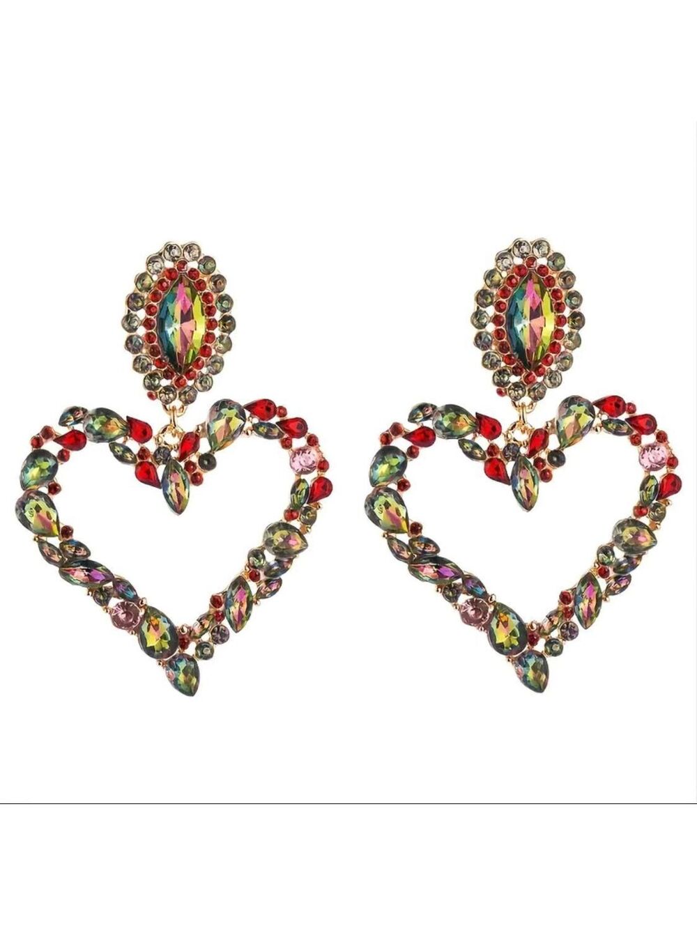 Crystal Heart-Multi/Red